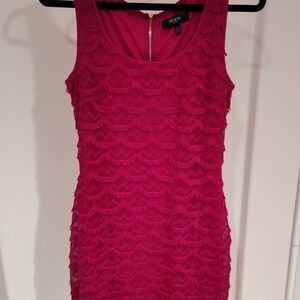 Guess Fuchsia Textured Mini Dress